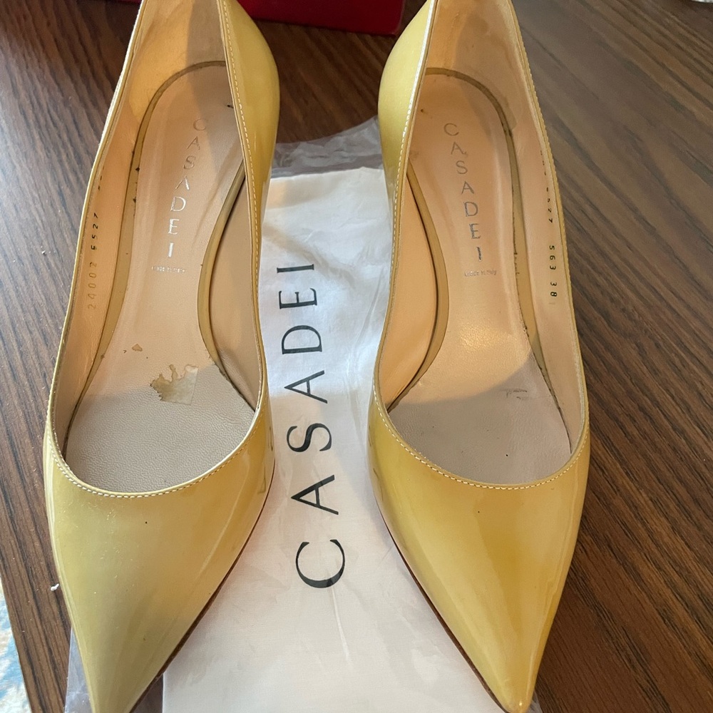 Casadei Yellow Pumps